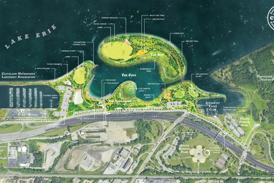 Site plan for CHEERS shoreline project